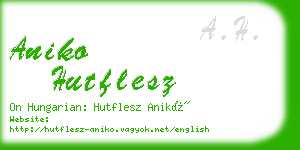 aniko hutflesz business card